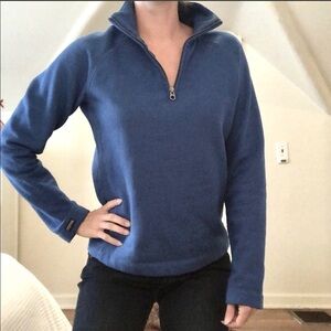 JANSPORT Navy Quarter zip sweatshirt women’s size XL